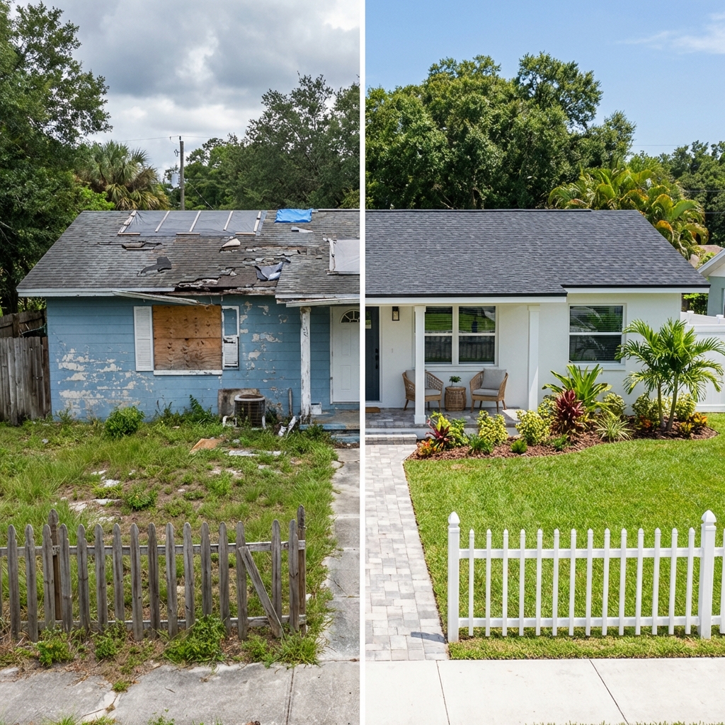 Before and After - Exterior Renovation